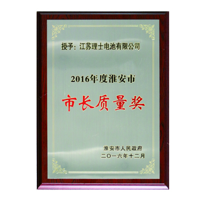 2016年度淮安市市长质量奖